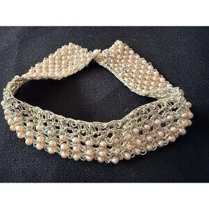 Vintage Handmade Pink Pearl Collar Choker Necklace